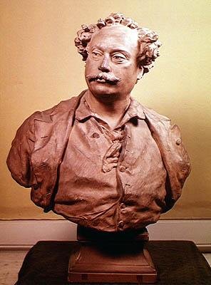 Alexander Dumas fils (1802-70) portréja (terrakotta) alkotó: Jean Baptiste Carpeaux