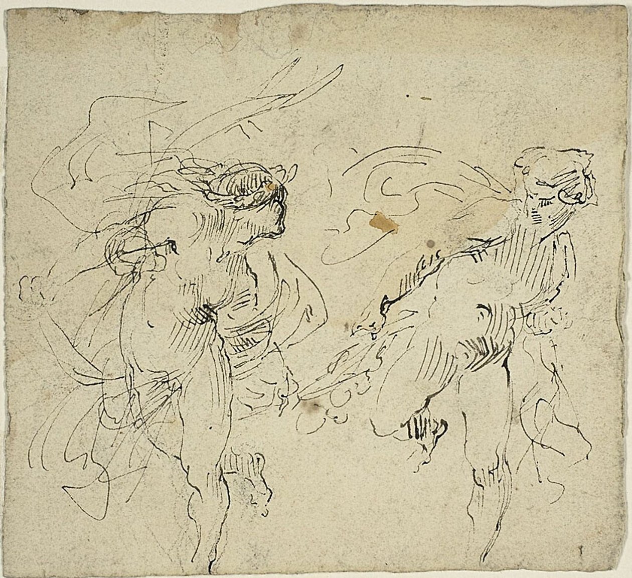 Két futó férfi figura alkotó: Jean Baptiste Carpeaux