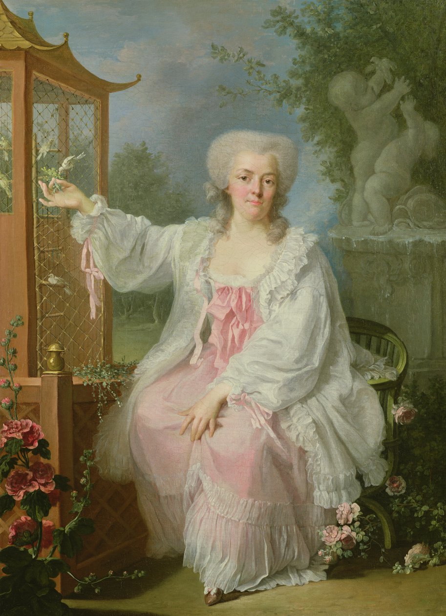 Egy hölgy portréja egy pagoda mellett alkotó: Jean Baptiste Charpentier