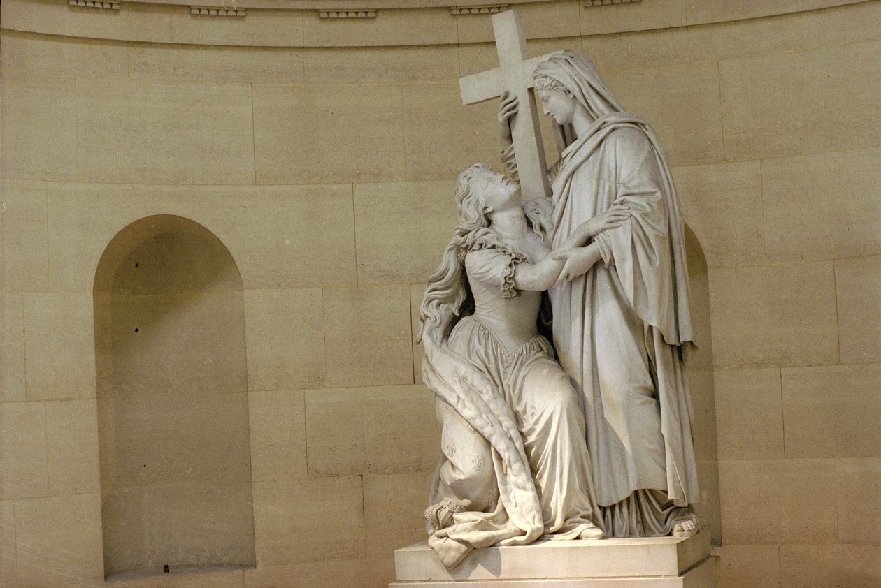 Marie Antoinette (1755-93) a vallás birtokában, 1825 (márvány) (lásd még: 252689) alkotó: Jean Baptiste Cortot