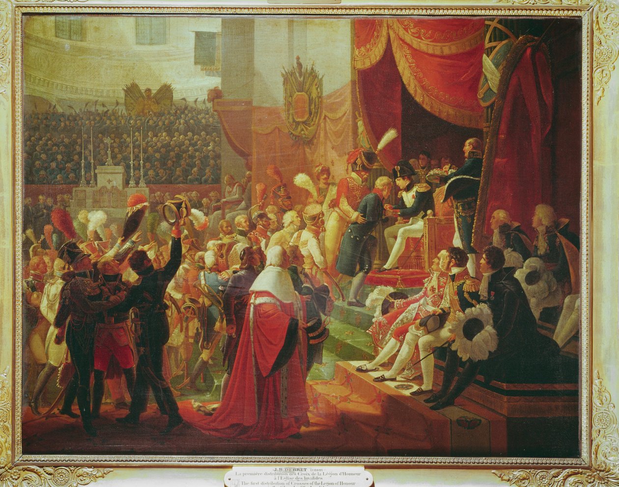 A Becsületlégió keresztjének első kiosztása a Les Invalides templomban ... alkotó: Jean Baptiste Debret
