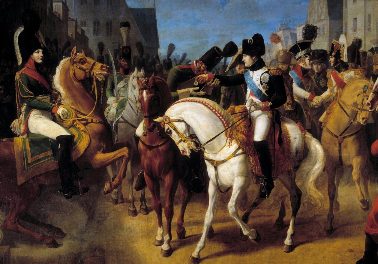 I. Napóleon Tilsitben (Tilsitt) kitüntette a Lazareff gránátost, a Becsületrendi Keresztet, július 9. alkotó: Jean Baptiste Debret