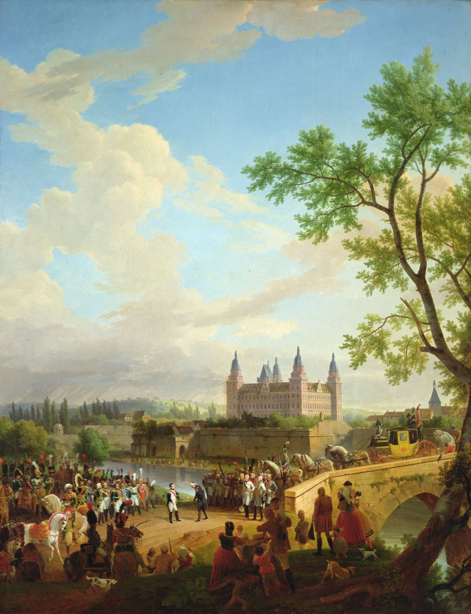 Napóleon és báró von Dalberg, Aschaffenburg, 1806. október 2 alkotó: Jean Baptiste Debret