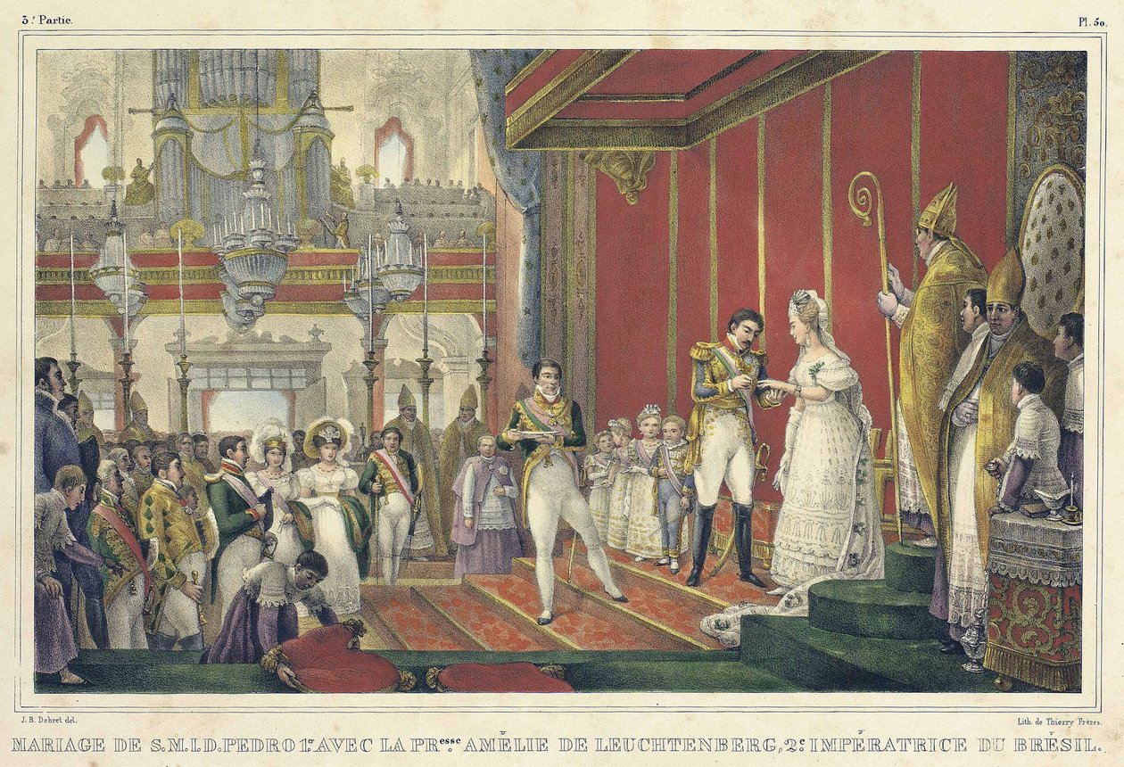 Leuchtenbergi Amelie házassága (Amelie de Leuchtenberg alkotó: Jean Baptiste Debret