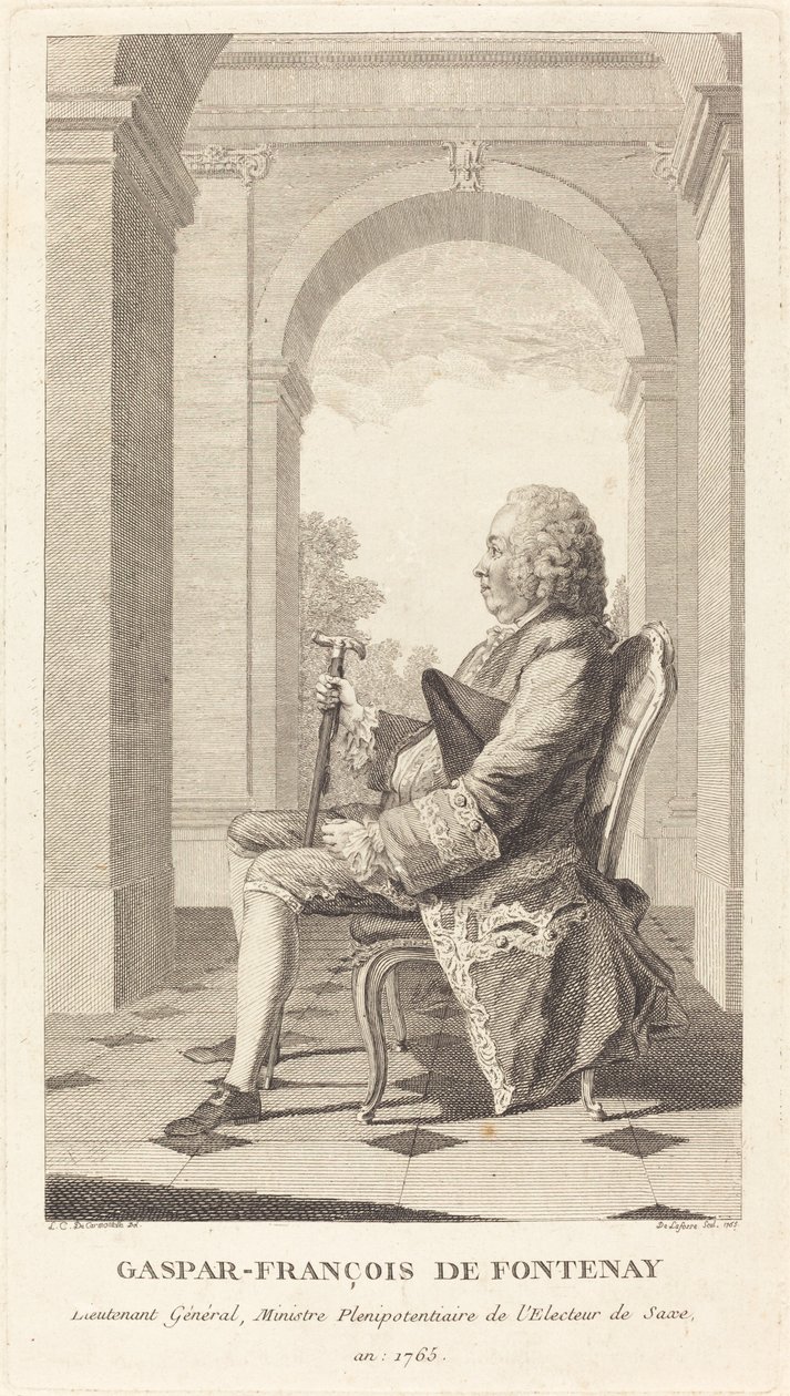Gaspar-Francois de Fontenay alkotó: Jean Baptiste Delafosse, after Louis de Carrogis, called Carmontelle