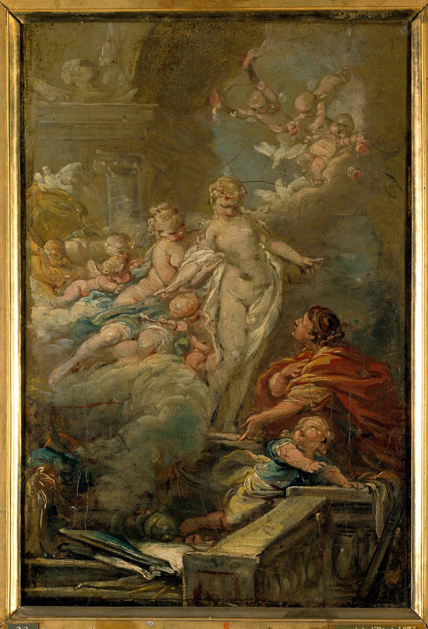 Jean Baptiste Deshays (1729-1765) Pygmalion és Galatee vázlata 18. századi nap. 0,49 x 0,33 m. Szépművészeti Múzeum túrák alkotó: Jean Baptiste Deshays
