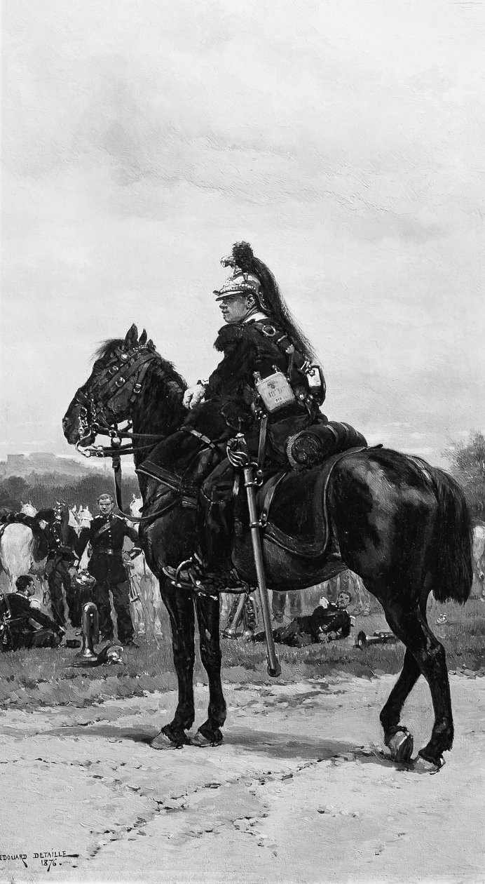 Egy dragonyos lóháton, 1876. alkotó: Jean Baptiste Edouard Detaille