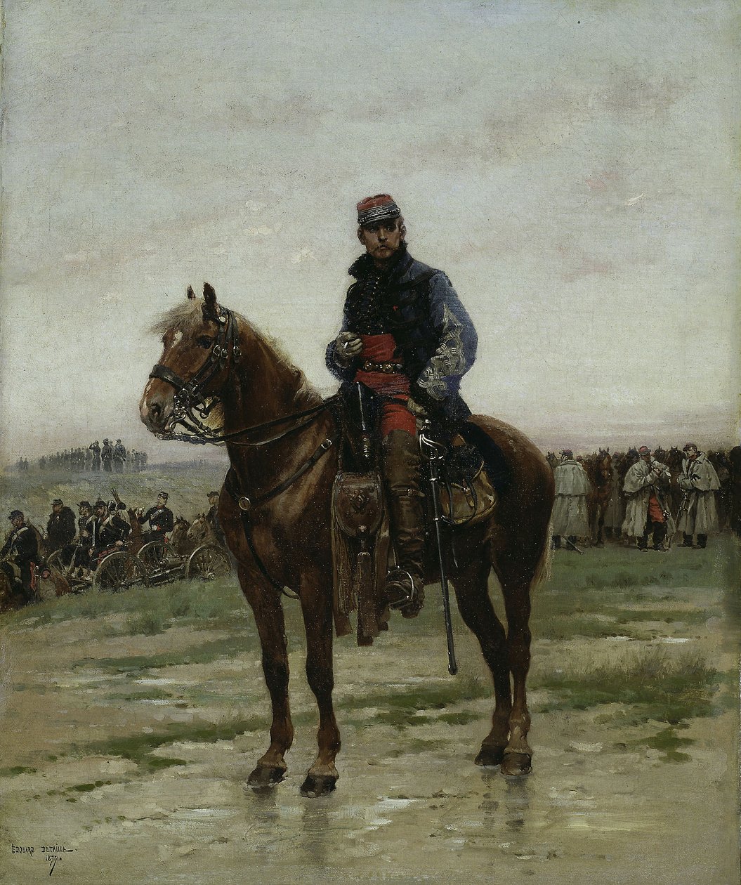 Egy lovas tiszt, 1877 alkotó: Jean Baptiste Edouard Detaille