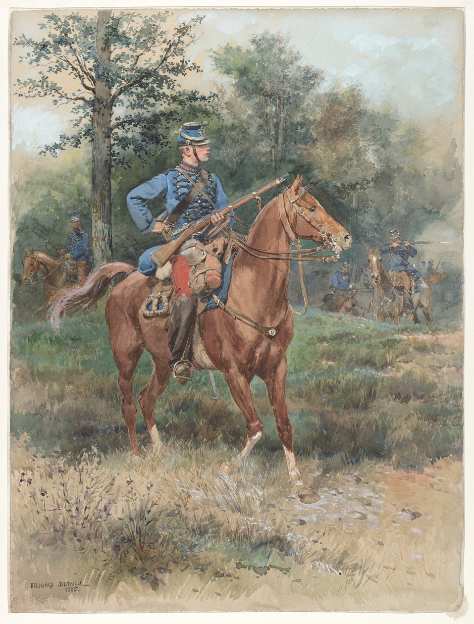 Vadász lóháton alkotó: Jean Baptiste Edouard Detaille