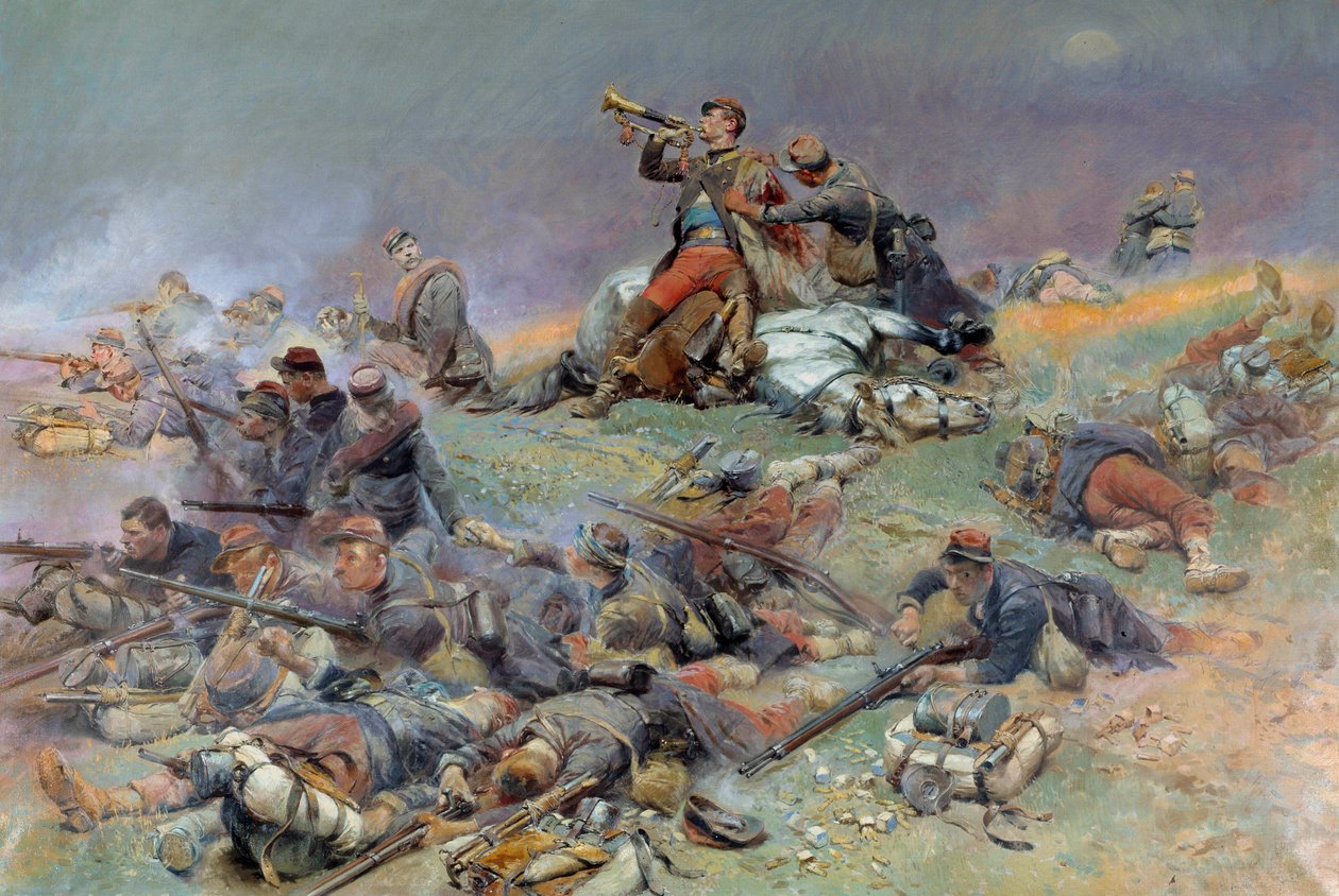 Berbegier parancsnok halála a Saint-Privat-i csatában (Saint Privat), Edouard Detaille 1870.08.18-i festménye (1848-1912) V. 1,1x1,4 m Párizs, musee de l