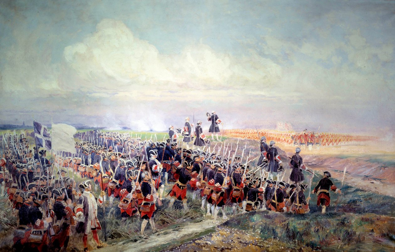 Megváltás a fontenoyi csata előtt, 1745. 11. 05. Edouard Detaille (1848-1912) festménye. 1912 V. 2,1x3,2 m Párizs, Musee de l