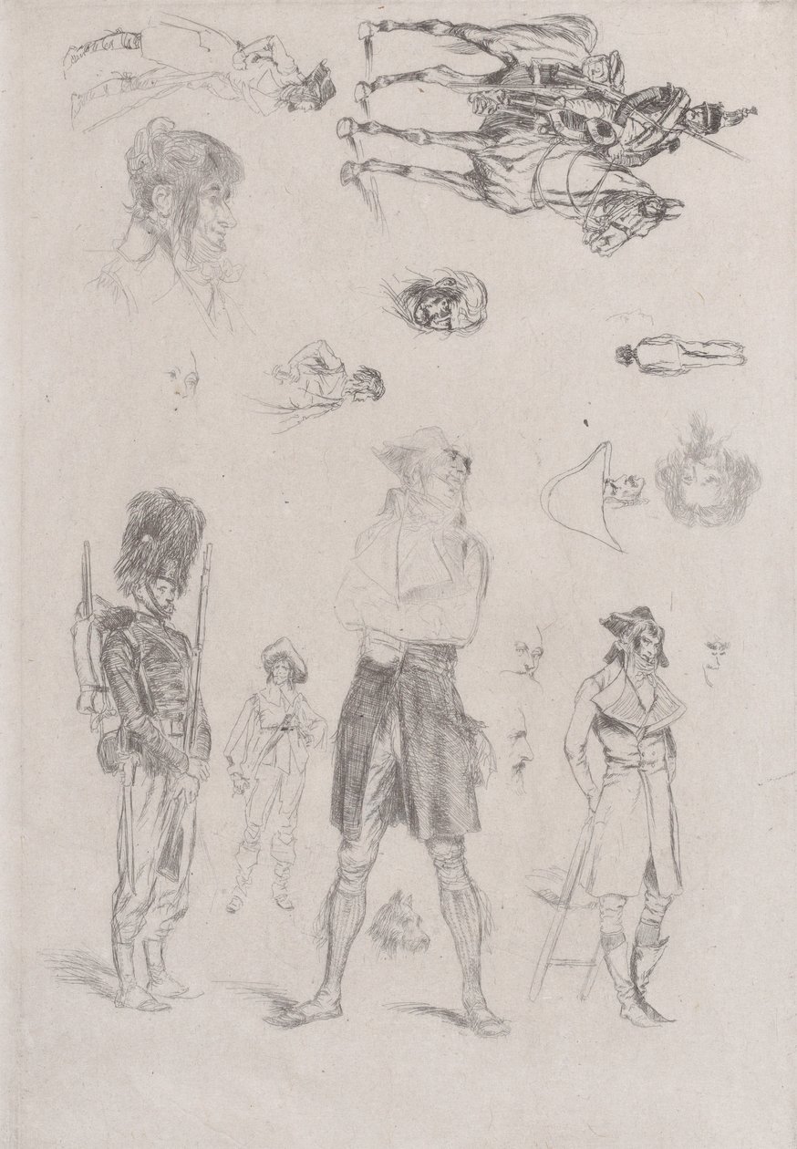 Vázlatlap Vázlatlap, 1868. alkotó: Jean Baptiste Edouard Detaille