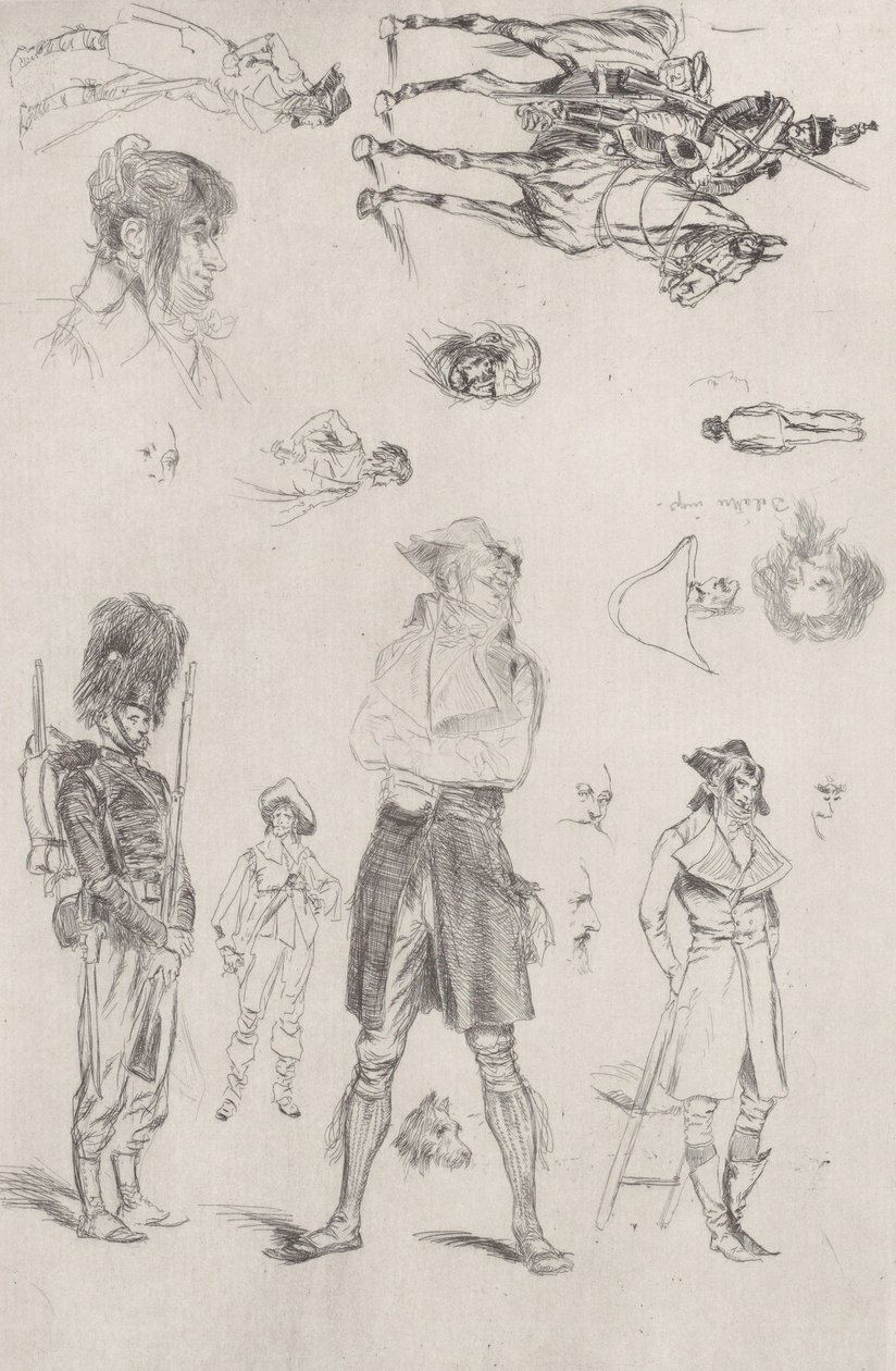 Vázlatlap Vázlatlap, 1868. alkotó: Jean Baptiste Edouard Detaille