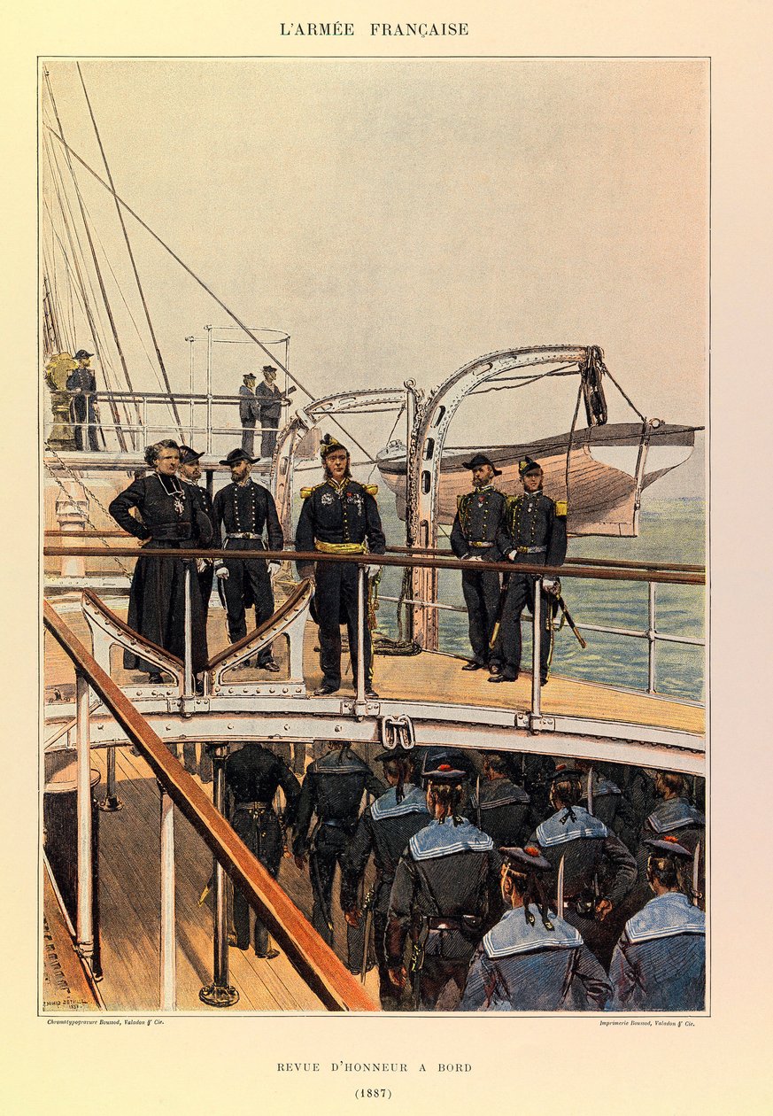 Jules Richard kapitány francia hadseregének típusai és egyenruhái, illusztrálta Edouard Detaille (1848-1912): Marine: Revue d