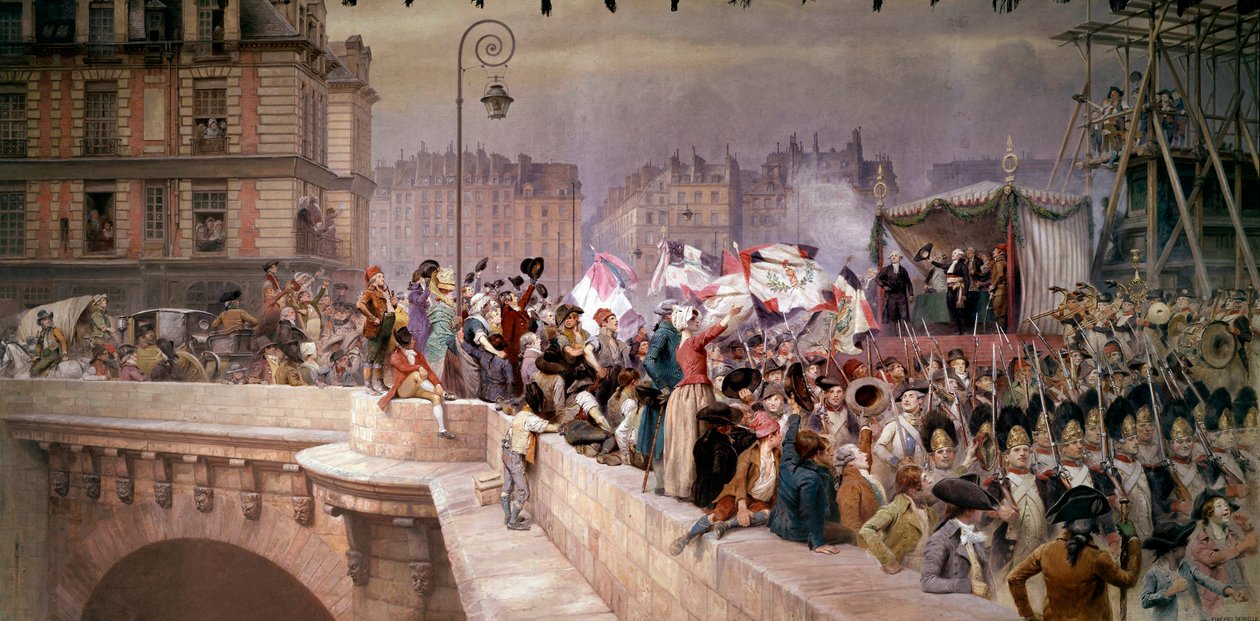 1792-ben önkéntesek távoztak a hadseregbe. Edouard Detaille festménye (1848-1912) alkotó: Jean Baptiste Edouard Detaille