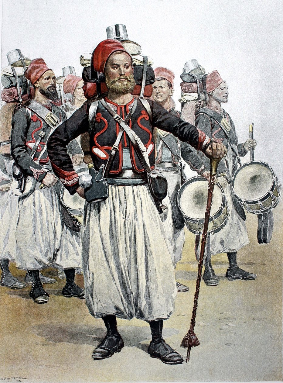 Zouave Drum major, Észak-Afrika alkotó: Jean Baptiste Edouard Detaille