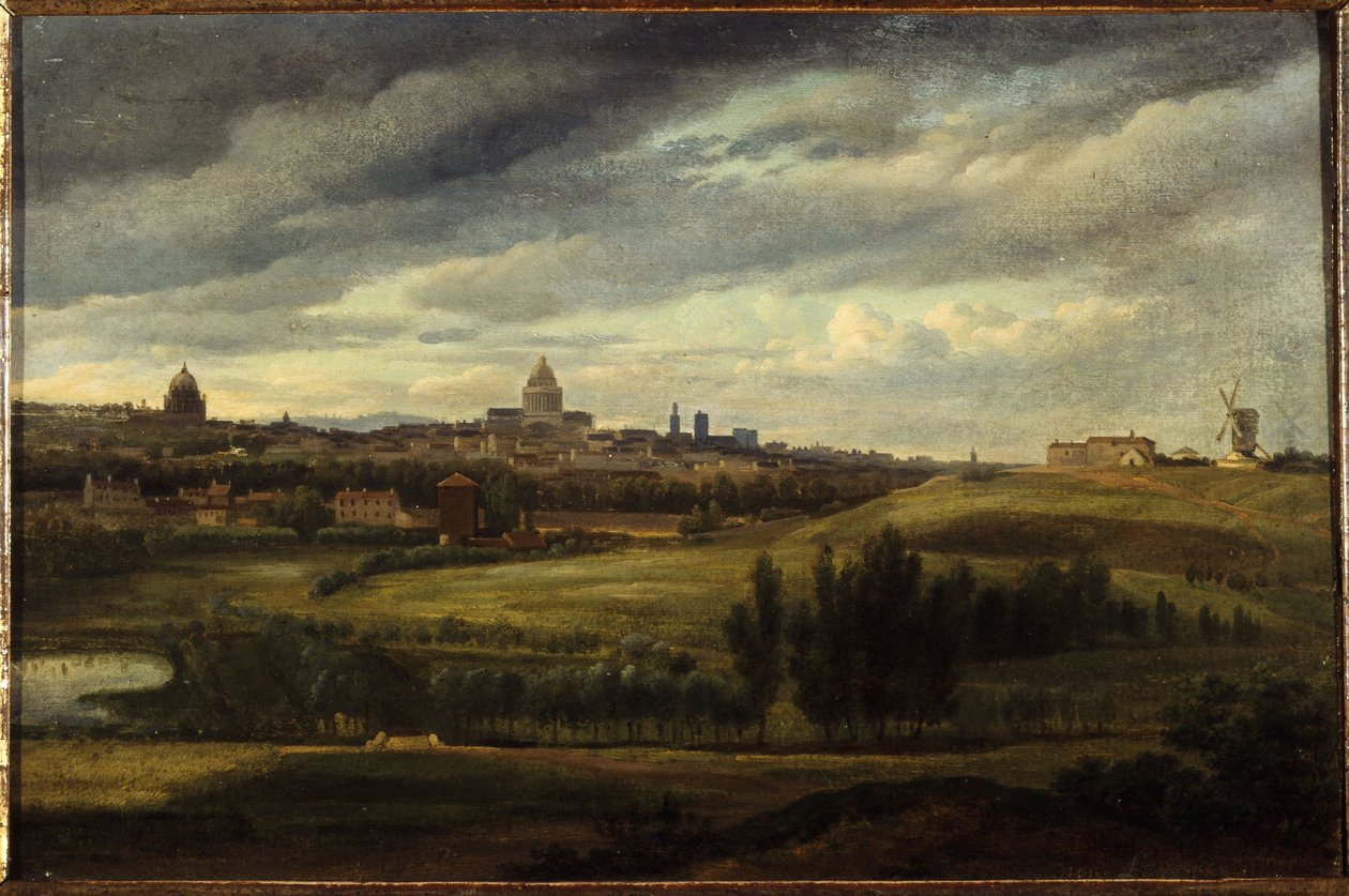 Párizs látképe a Gentilly magaslatáról, 1815-ben (festmény) alkotó: Jean Baptiste Gabriel Langlace