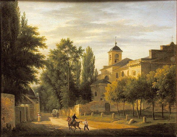 Kilátás a Ville dAvray templomra 1820 körül alkotó: Jean Baptiste Gabriel Langlace