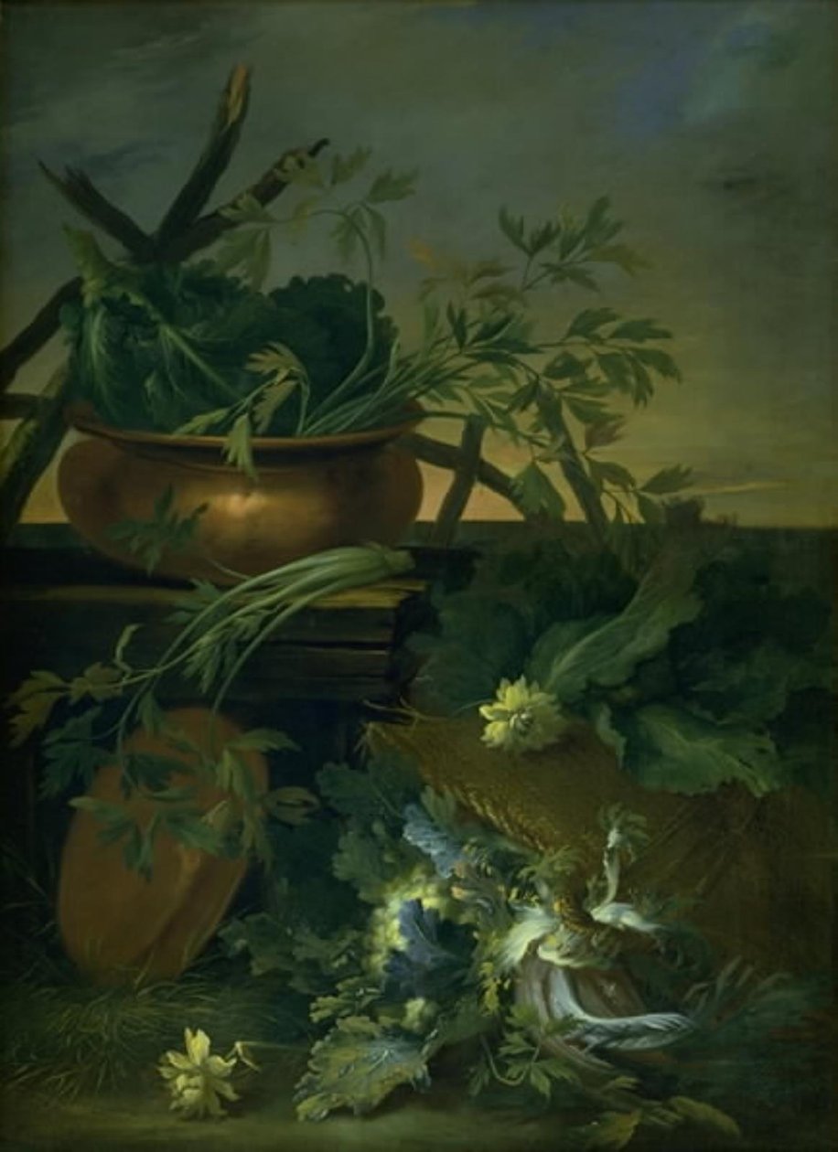 Csendélet. Zöldségek alkotó: Jean Baptiste Gaijot Dubuisson