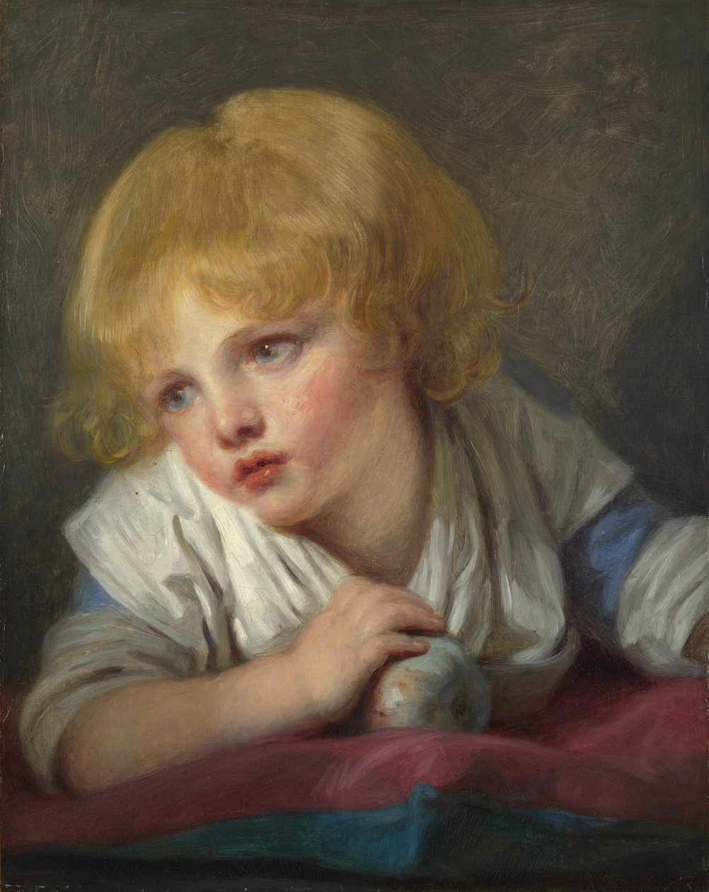 Gyermek almával, 18. század második fele. alkotó: Jean Baptiste Greuze