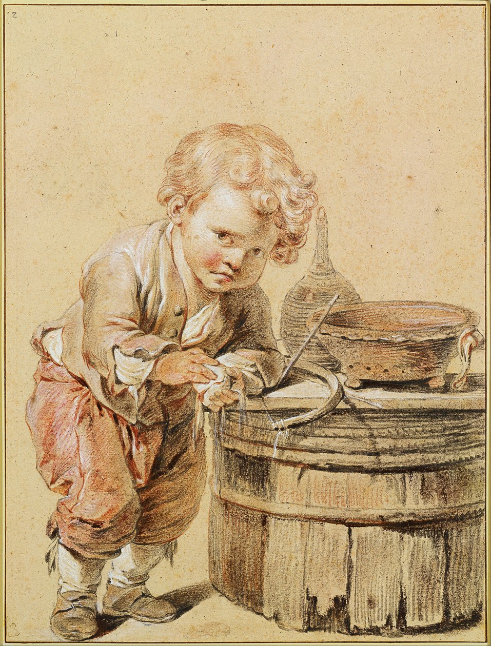 Fiú törött tojással alkotó: Jean Baptiste Greuze