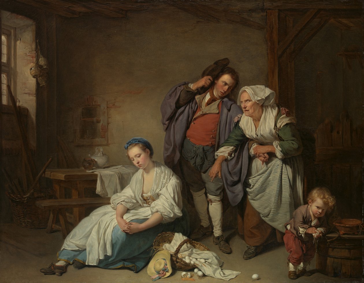 Törött tojások, 1756 alkotó: Jean Baptiste Greuze