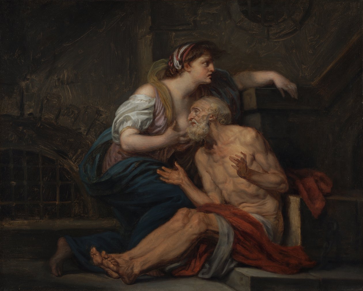 Cimon és Pero: "Római jótékonyság" alkotó: Jean Baptiste Greuze