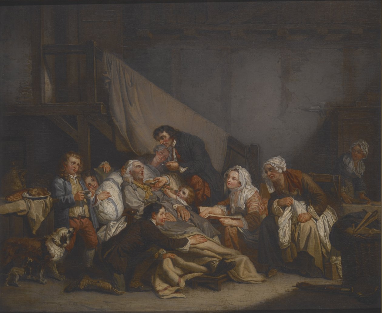 Egy öregember halála (olaj, vászon) alkotó: Jean Baptiste Greuze