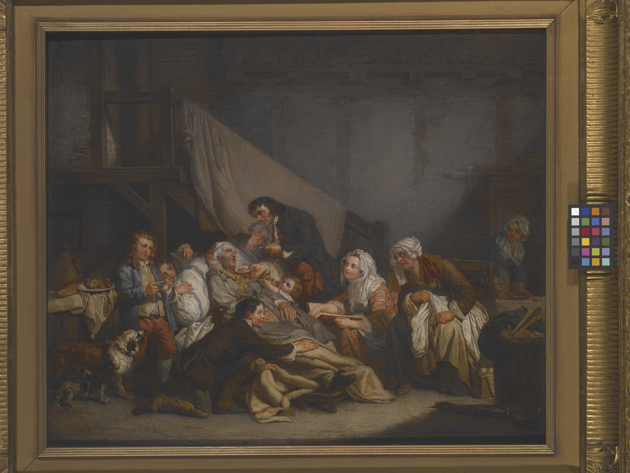 Egy öregember halála (olaj, vászon) alkotó: Jean Baptiste Greuze