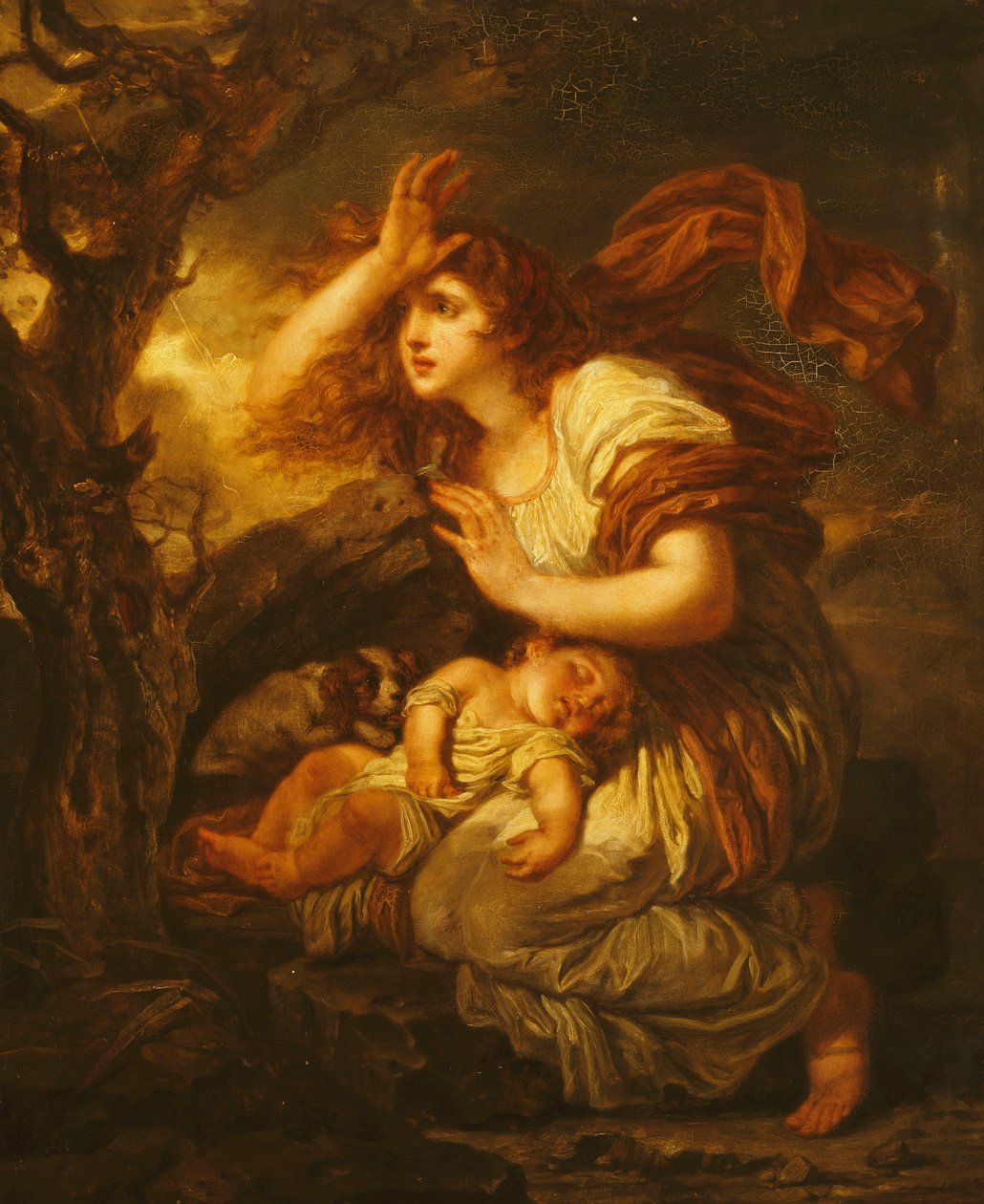 Félelem a vihartól; A vihartól való félelem, alkotó: Jean Baptiste Greuze