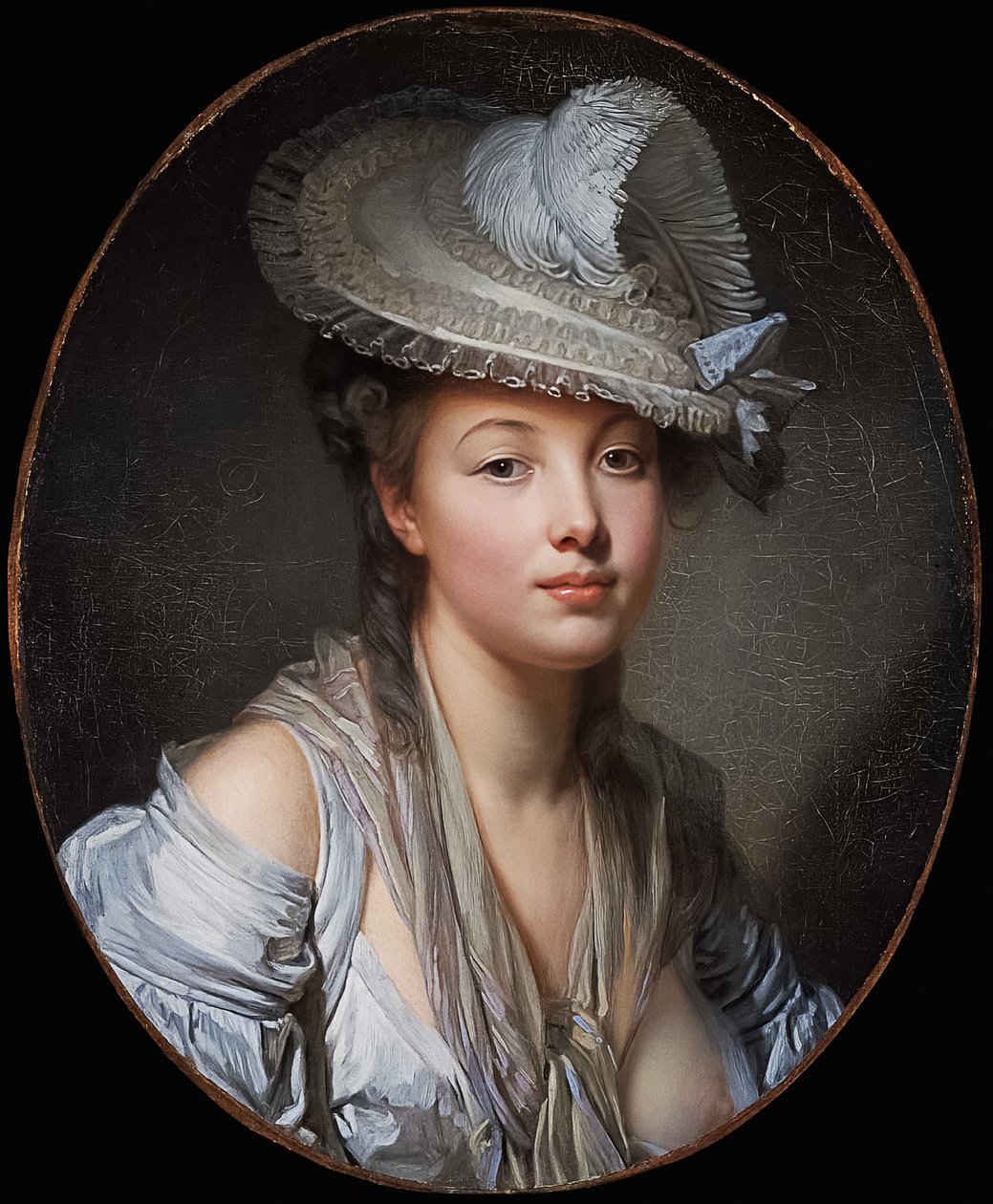 Francia: Le Chapeau blanc A fehér kalap alkotó: Jean Baptiste Greuze
