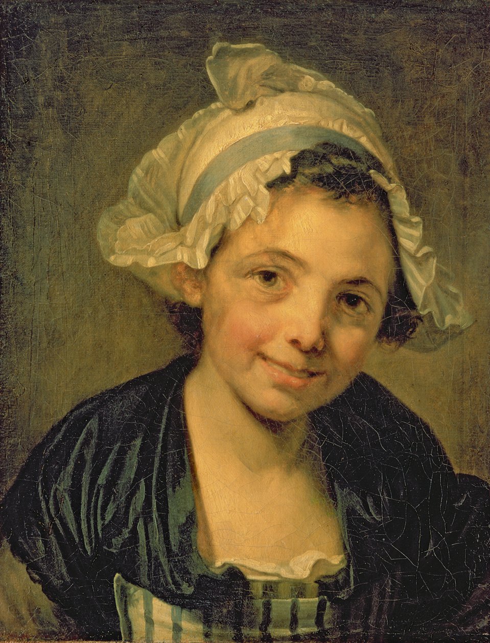 Lány motorháztetőben alkotó: Jean Baptiste Greuze