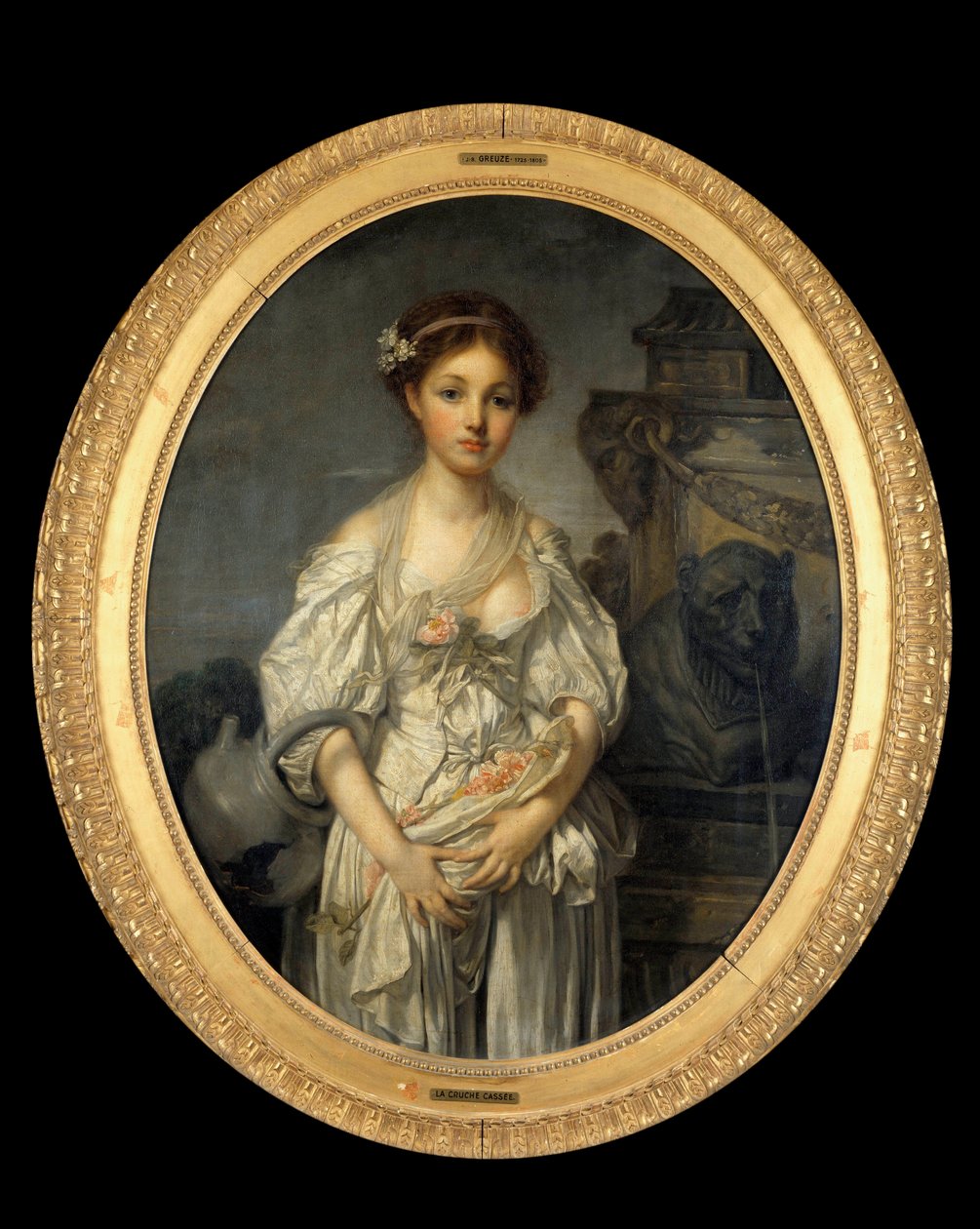 La juche cassee Jean Baptiste Greuze (1725-1805) festménye 18. század V. 1,08x0,86 m. alkotó: Jean Baptiste Greuze