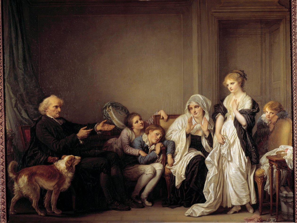 A gyógymód és az ifjú özvegy Jean Baptiste Greuze (1725-1805) festménye XVIII. alkotó: Jean Baptiste Greuze