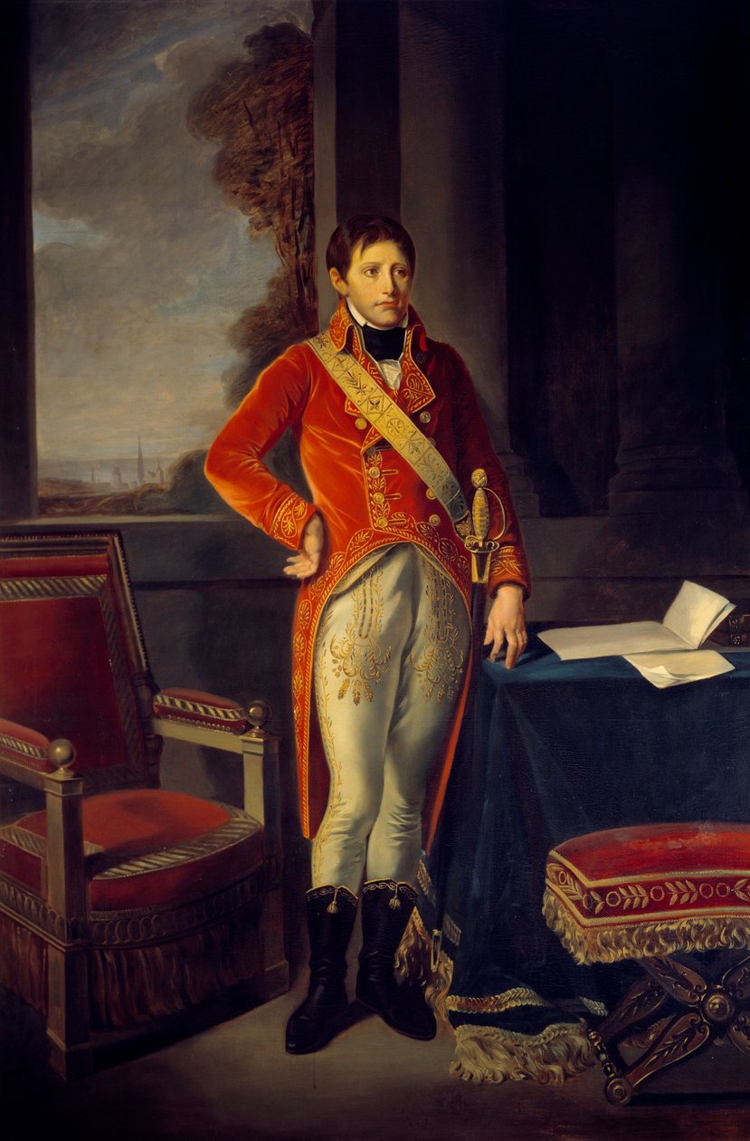 Bonaparte első konzulja (1769-1821) egészalakos portréja. Greuze Keresztelő János (1725-1805) festménye alkotó: Jean Baptiste Greuze