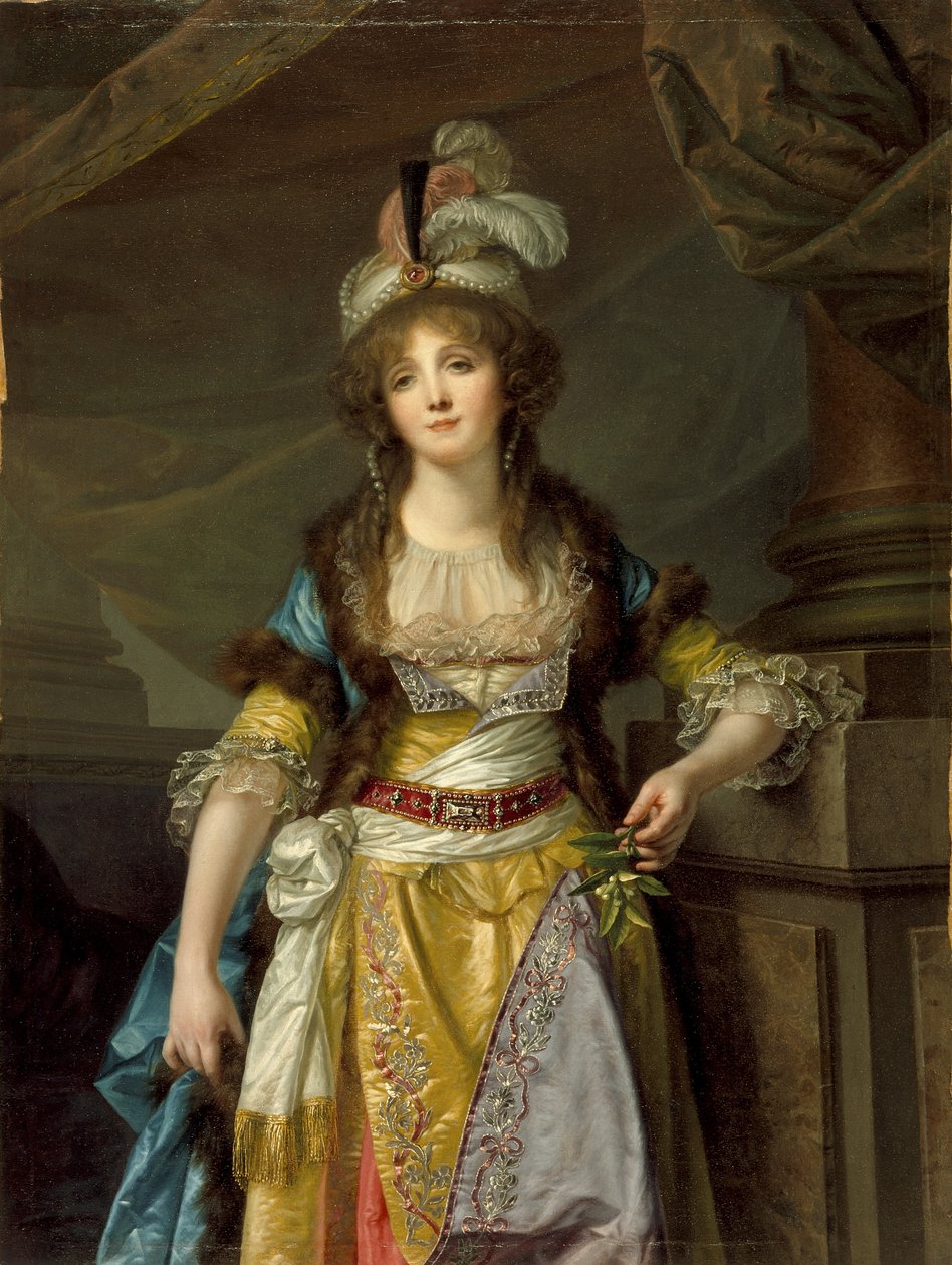 Török díszruhás hölgy portréja, 1790 körül alkotó: Jean Baptiste Greuze