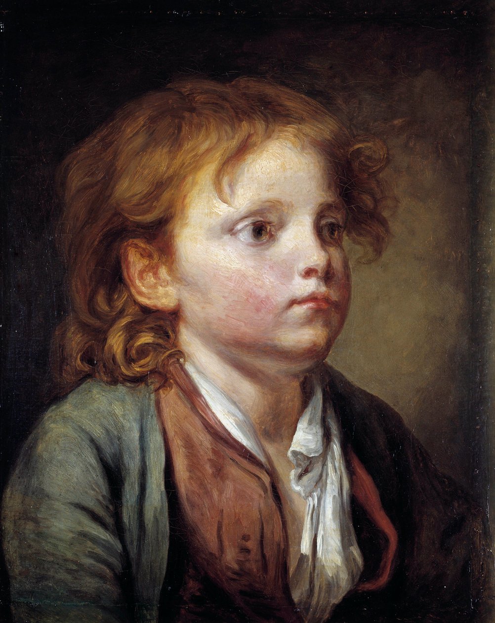 Fiatal fiú portréja Jean-Baptiste Greuze (1725-1805) festménye. 18. század. Homályos. 0,40x0,32 m. Chantilly, Musee Conde – Egy fiatal fiú portréja. Jean-Baptiste Greuze (1725-1805) festménye. 18. század. 0,40 x 0,32 m. Conde Múzeum, Chantilly, Fra alkotó: Jean Baptiste Greuze