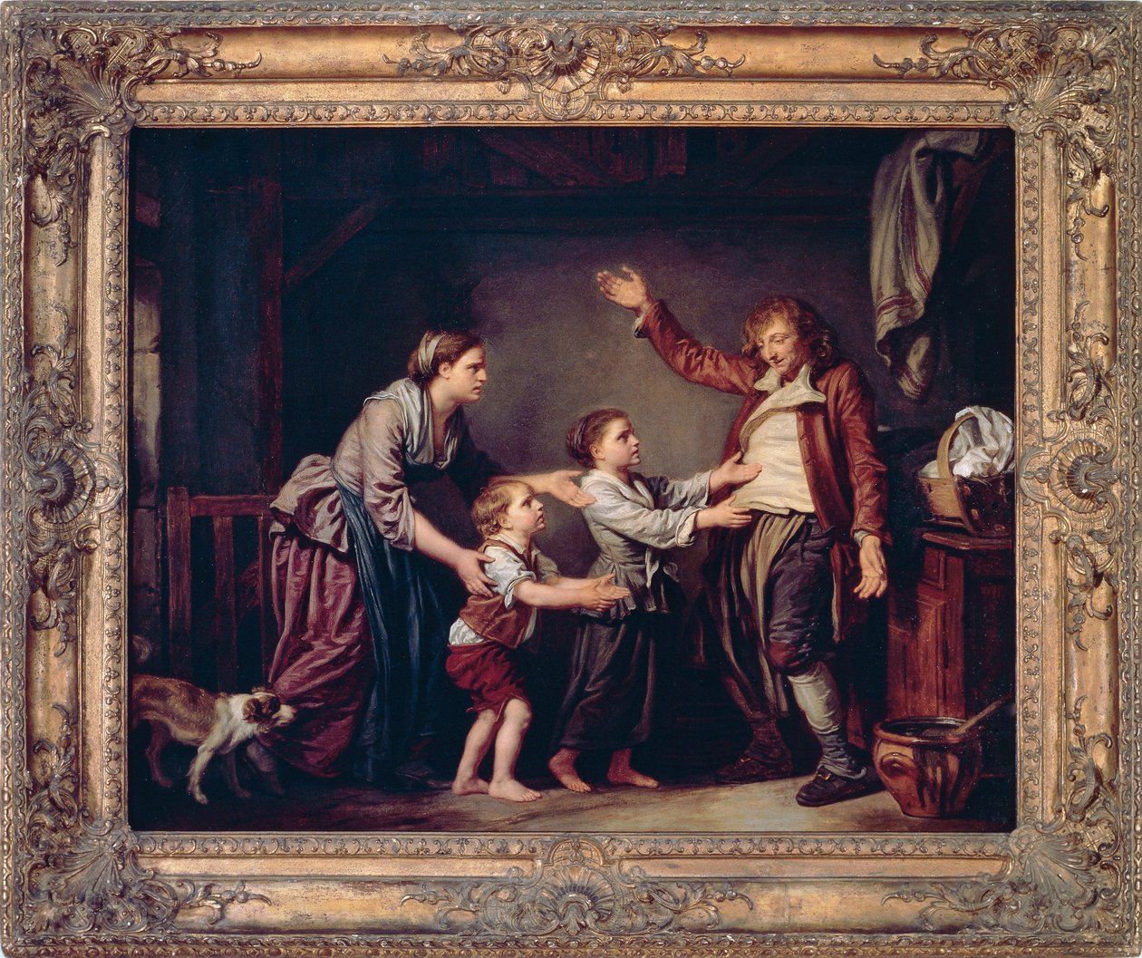 A részeg visszatérése, Jean-Baptiste Greuze (1725-1805) alkotó: Jean Baptiste Greuze