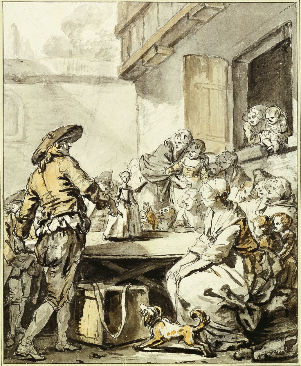Savoyard egy táncoló babával alkotó: Jean Baptiste Greuze