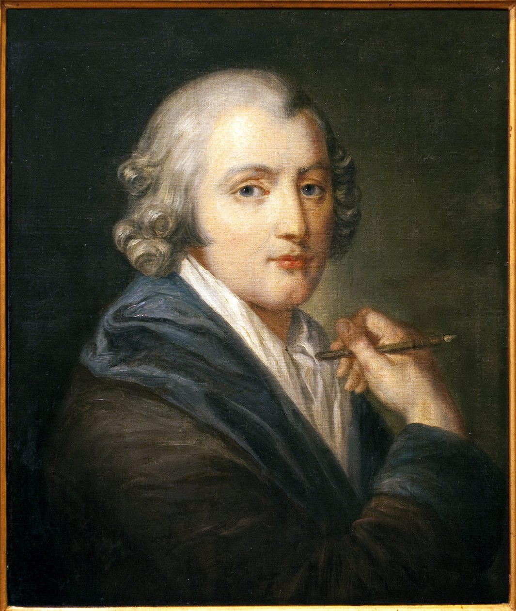 Önarckép. Jean Baptiste Greuze (1725-1805) festménye, olaj, vászon, 1755 körül. Francia művészet 18. század. Hotel Dieu, Greuze Múzeum, Tournus. alkotó: Jean Baptiste Greuze