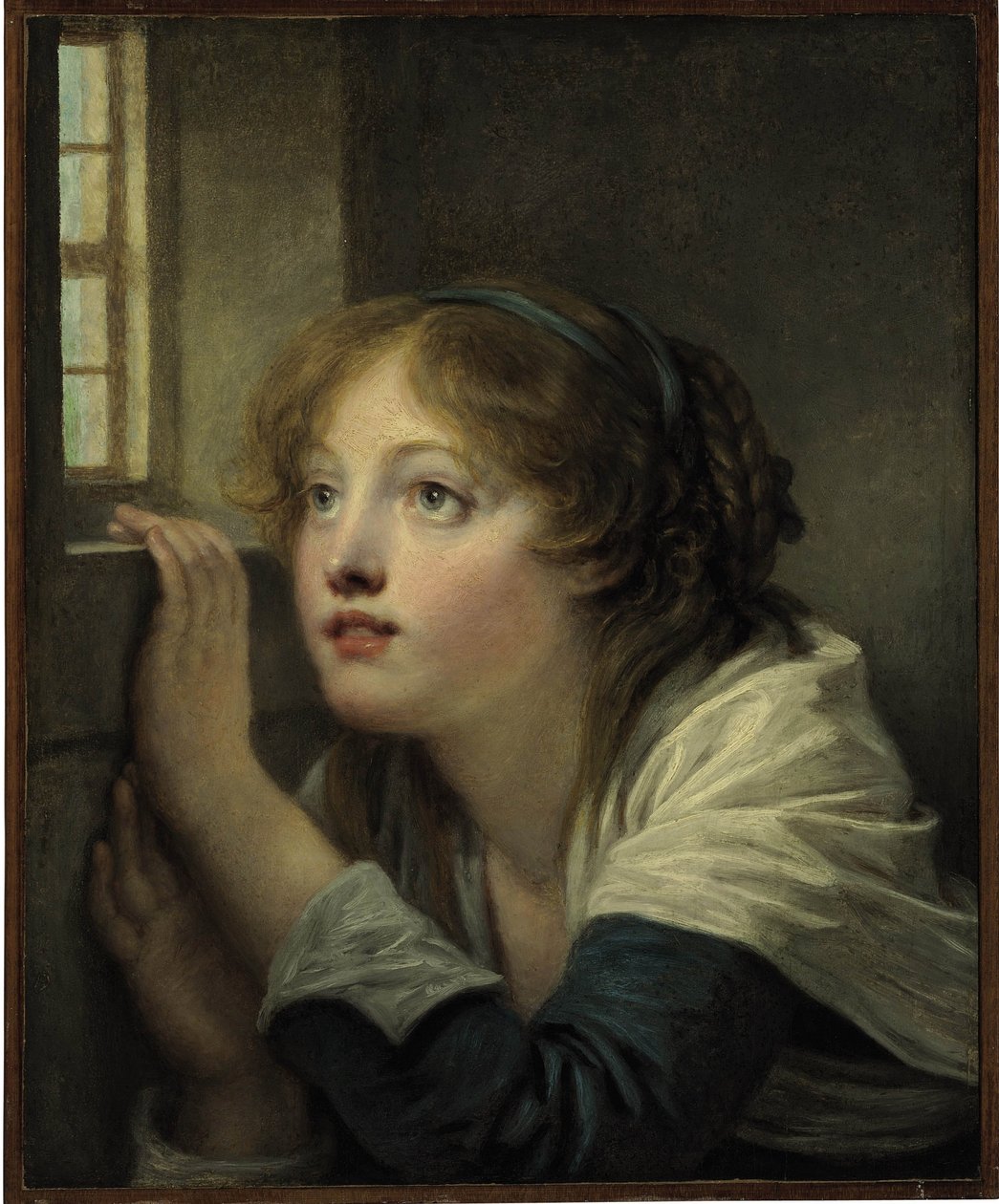 Fiatal lány az ablaknál alkotó: Jean Baptiste Greuze