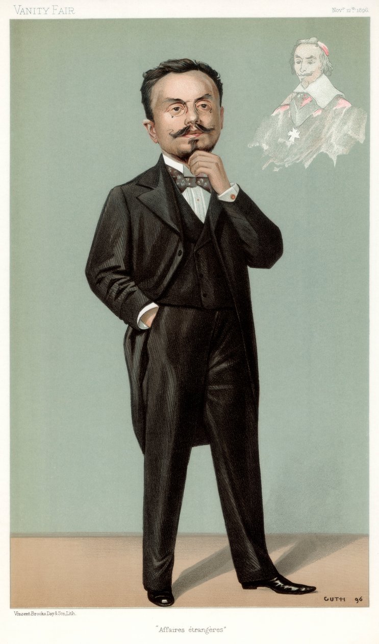 Külügyek, Gabriel Hanotaux francia államférfi, 1896 alkotó: Jean Baptiste Guth