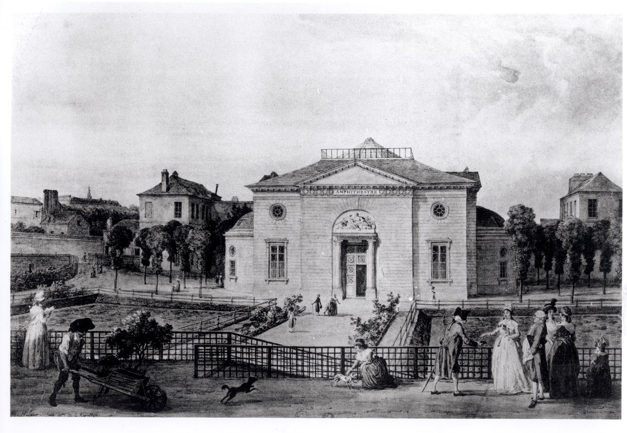 A párizsi Jardin des Plantes nagy amfiteátruma 1794-ben, E.T. Hamy "Le Museum d