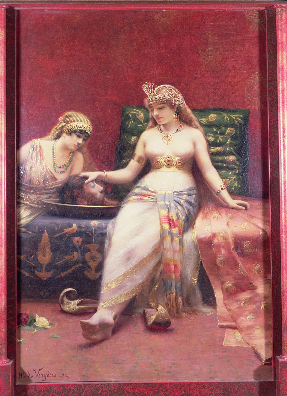 Salome Keresztelő János fejével, 1882 (olaj) alkotó: Jean Baptiste Hippolyte de Vergeses