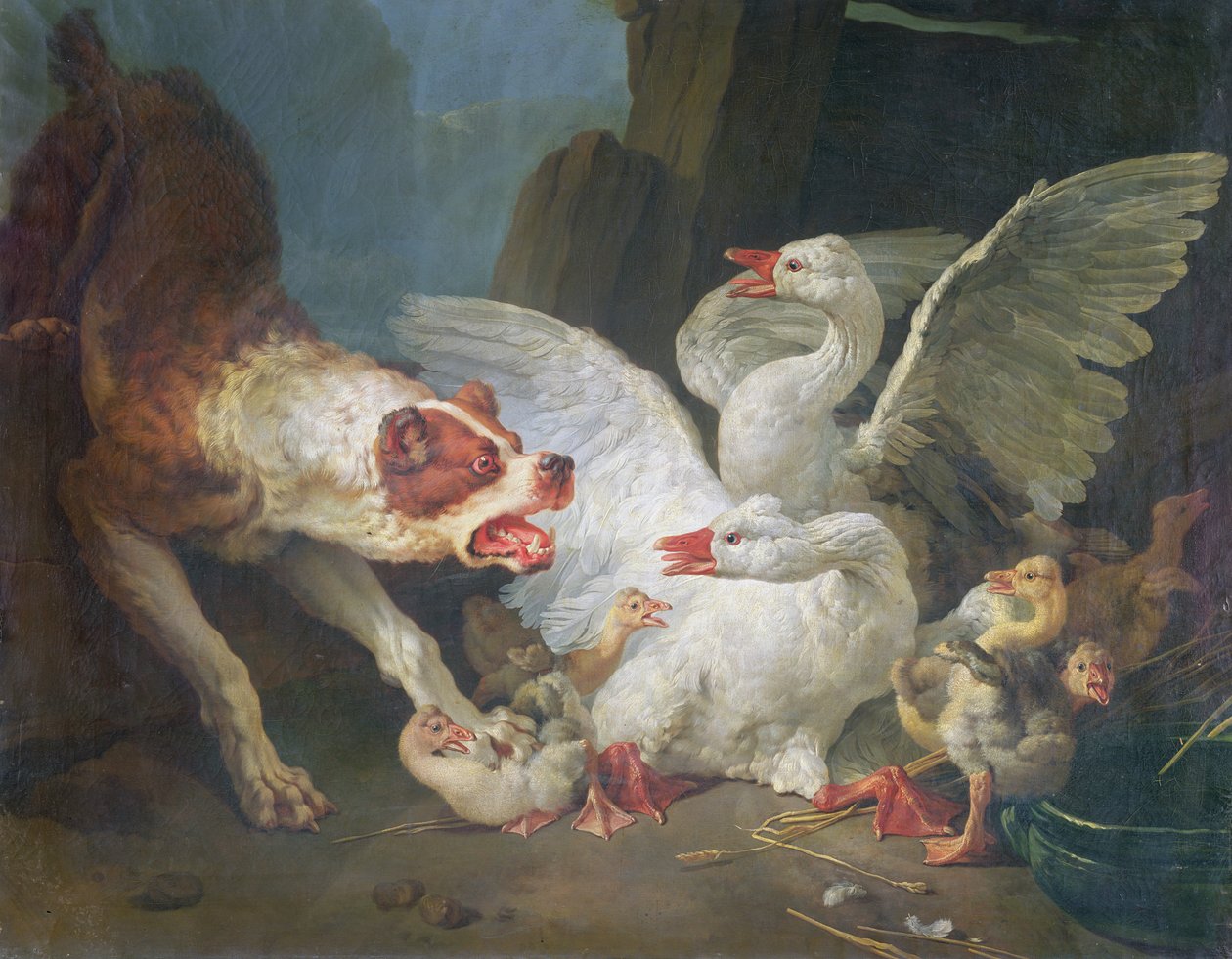 A libákra támadó kutya, 1769 alkotó: Jean Baptiste Huet