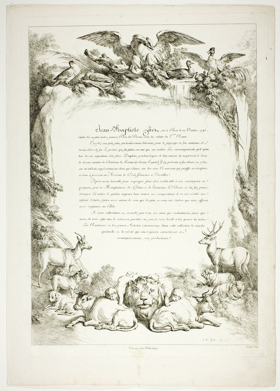 Életrajzi oldal az Oeuvres de J. B. Huetből alkotó: Jean Baptiste Huet
