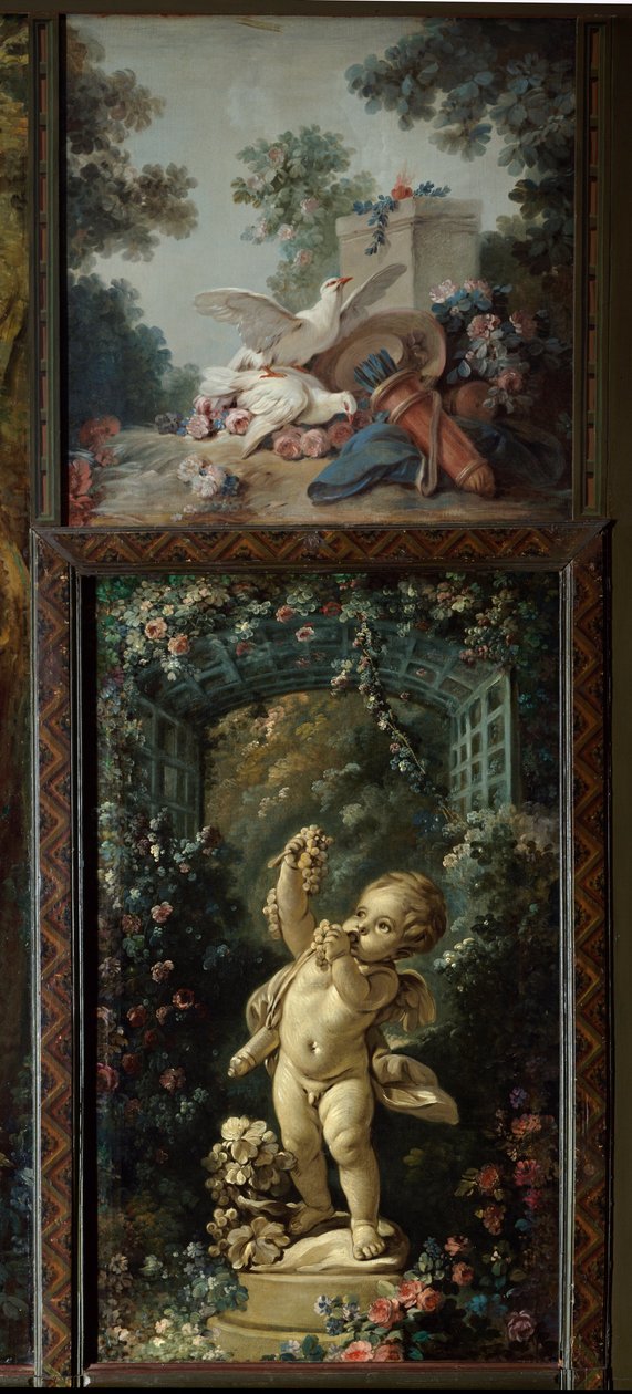 Gilles Demarteau (1722-1776) metsző szalon ajtaja: a szerelem és a szerelem oltárán való áldozathozatal szőlővel. Jean Baptiste Huet (1745-1811) tanulmánya, 18. századi Párizs, Musee Carnavalet alkotó: Jean Baptiste Huet