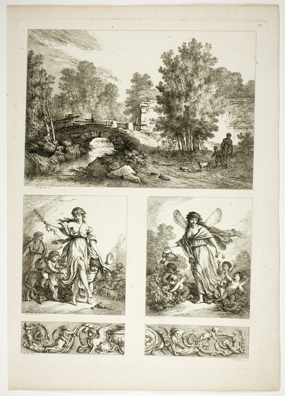 22/38. tábla az Oeuvres de J. B. Huet-ből alkotó: Jean Baptiste Huet