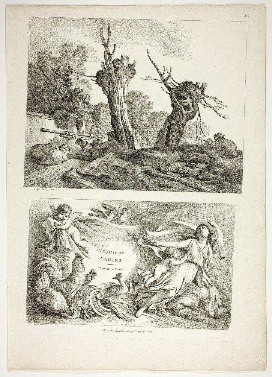 25/38. tábla az Oeuvres de J. B. Huet-ből alkotó: Jean Baptiste Huet