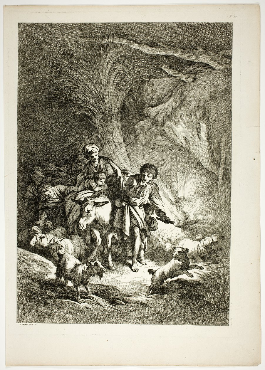30/38. tábla az Oeuvres de J. B. Huetből alkotó: Jean Baptiste Huet